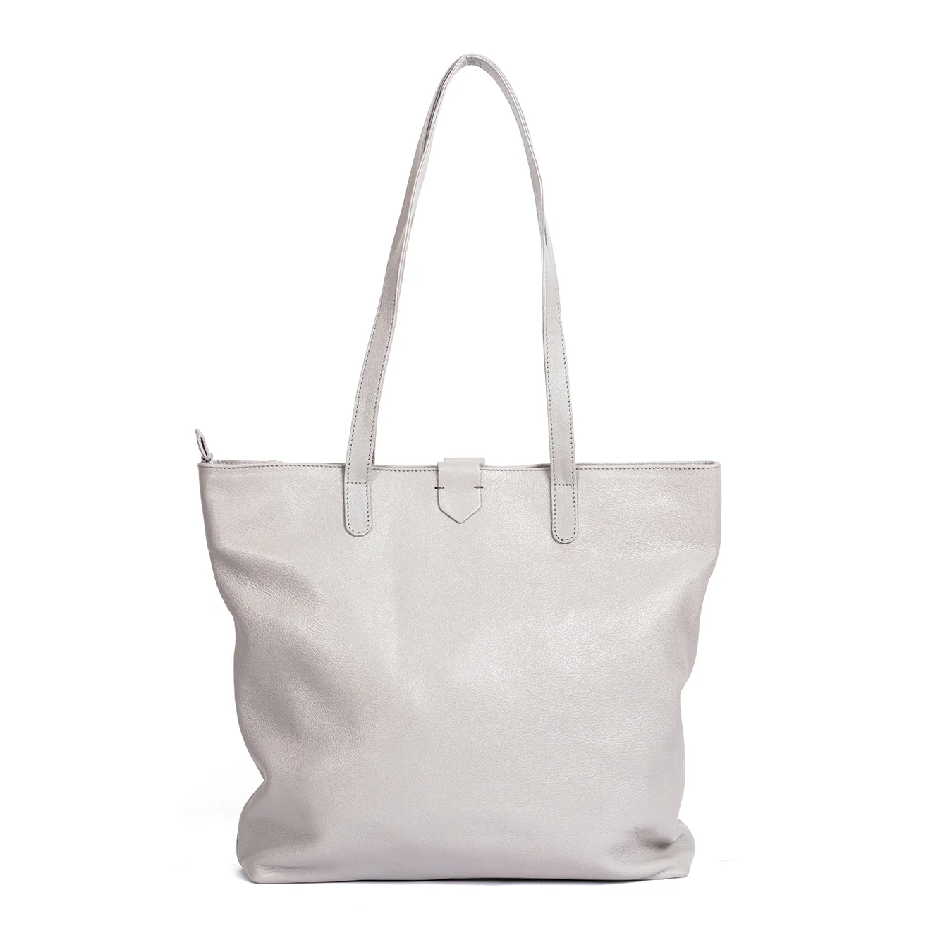 Awonke : Ladies Leather Shopper Handbag in Quarry Cayak, Tallio Grid & Opal Rockafella - Image 5