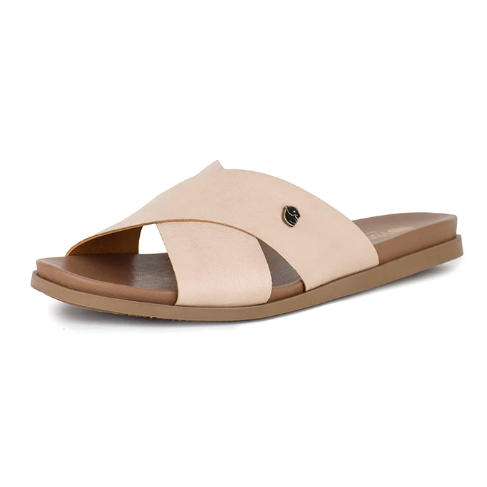 Cengezi : Ladies Leather Sandal in Beach - Image 2