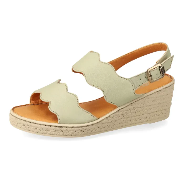 Cocekile : Ladies Leather High-Heel Sandal in Mint - Image 2