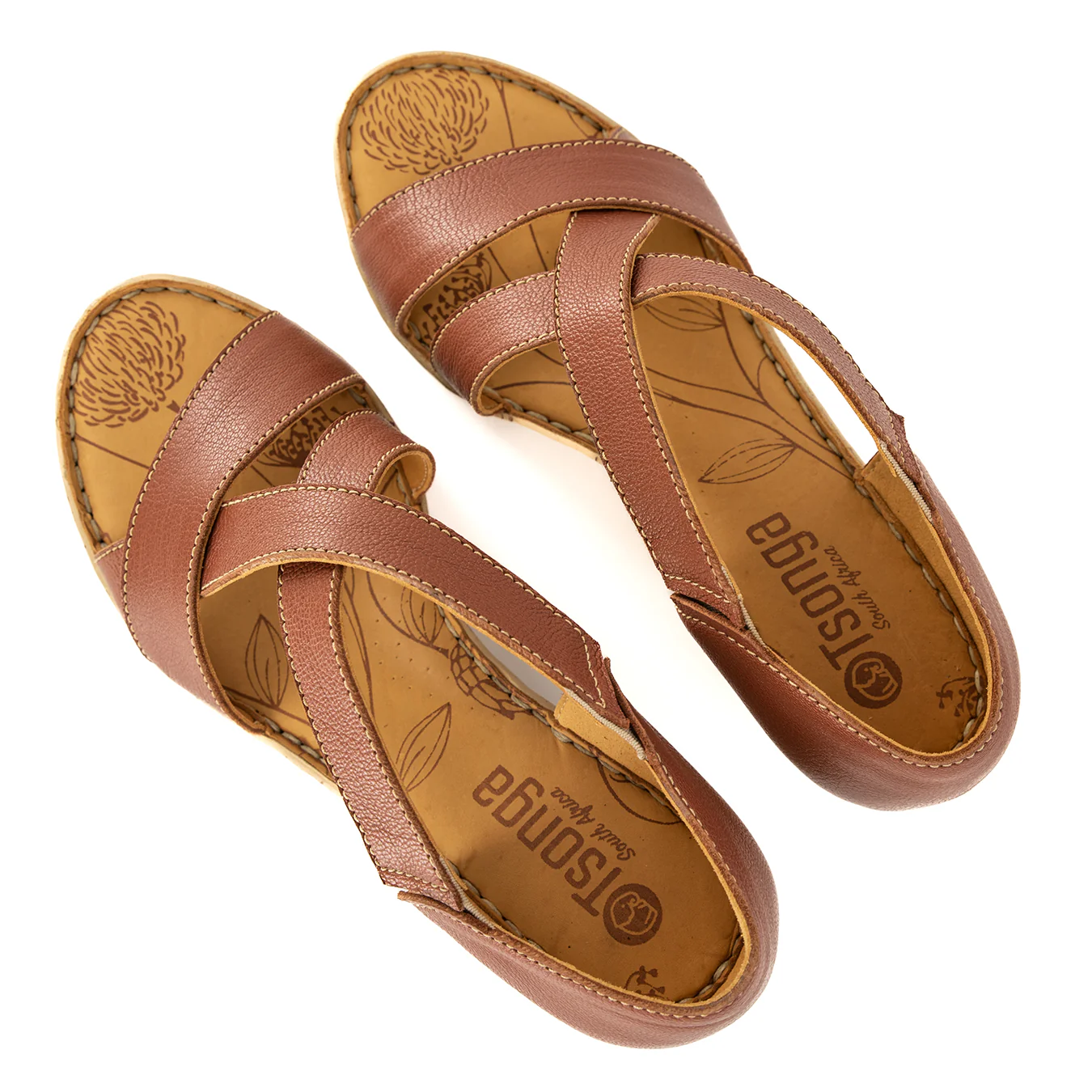 Ekundayo : Ladies High-Heeled Leather Sandal in Suede - Image 4
