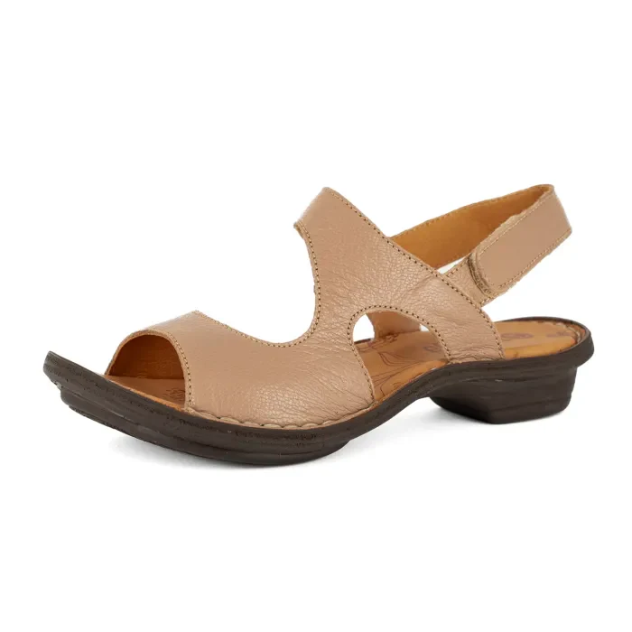 Gadla : Ladies Leather Sandal in Timber - Image 2