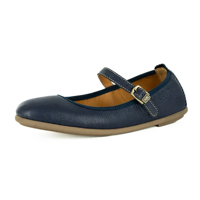 Godcini : Ladies Leather Pump in Marine - Image 3