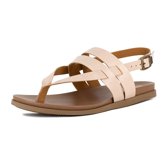 Inqubeko : Ladies Leather Sandal in Beach - Image 2