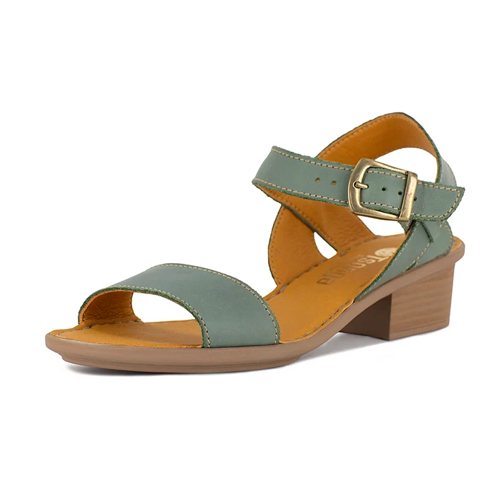Kangcono : Ladies Leather Sandal in Calamine - Image 2
