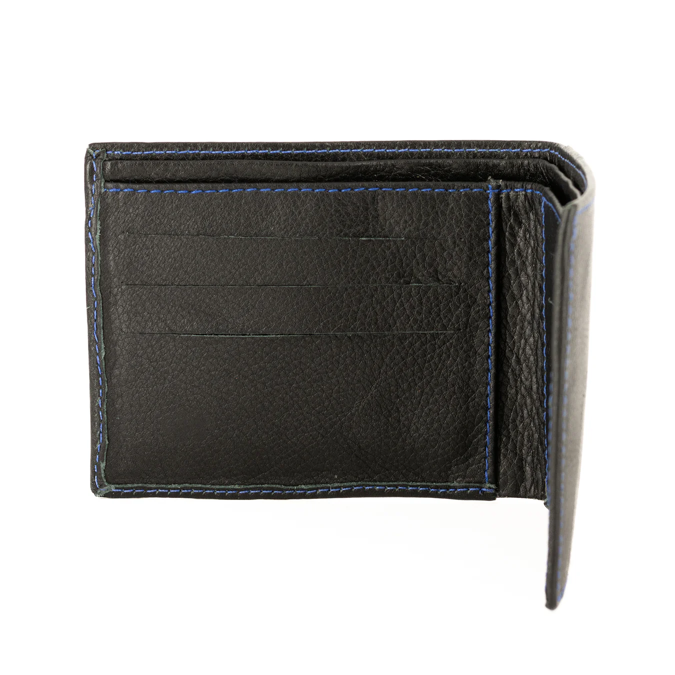 Leefa : Mens Leather Wallet in Black Delta - Image 3