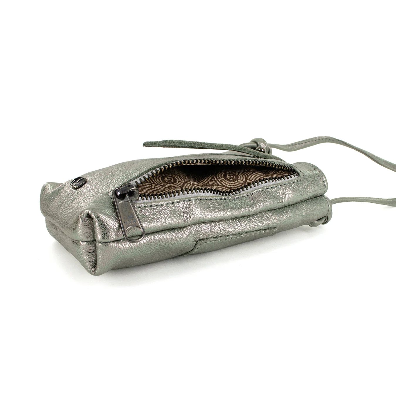 Lulonke : Ladies Leather Crossbody Purse in Tallio Grid - Image 6