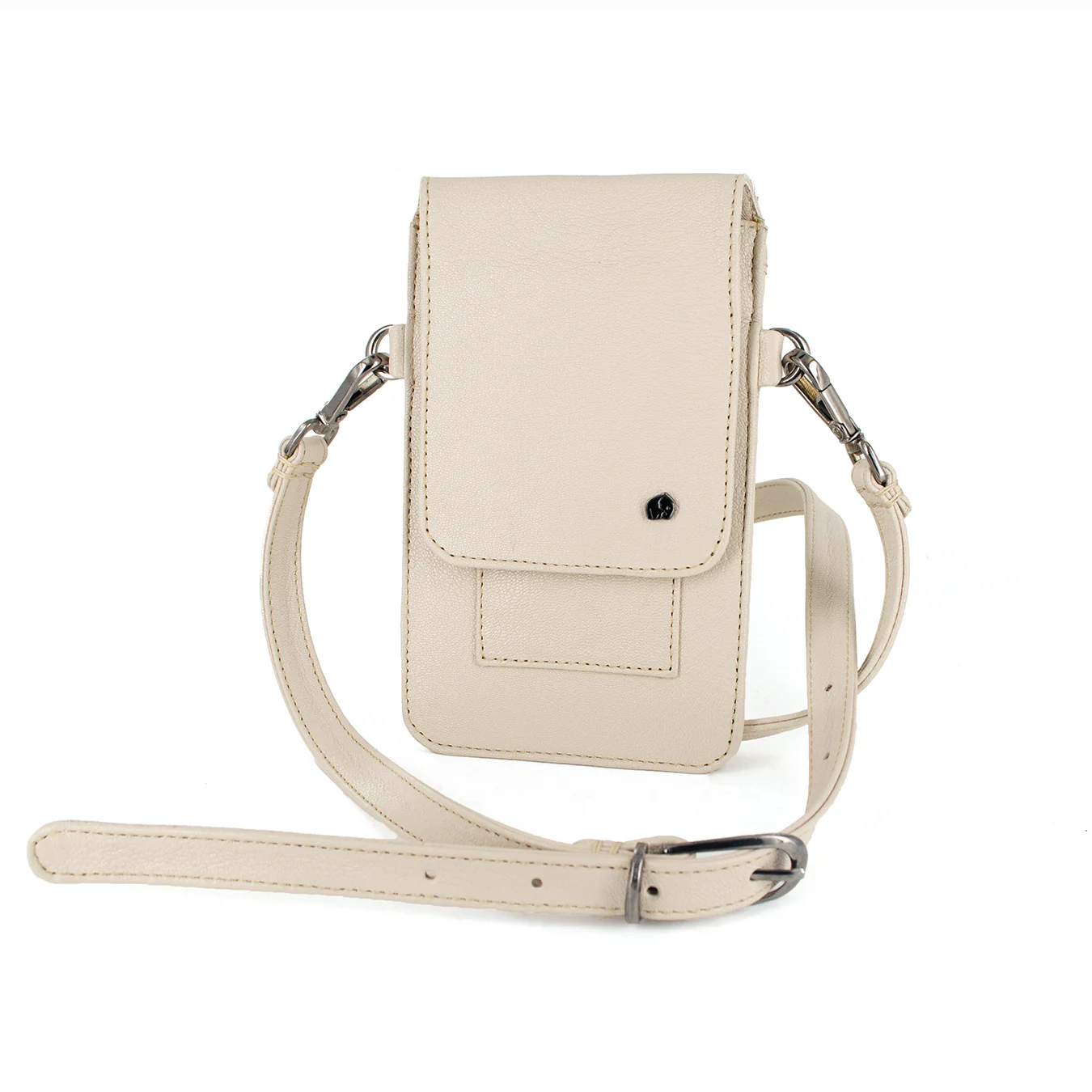 Lupita : Ladies Leather Crossbody Purse in Cream Cayak - Image 2