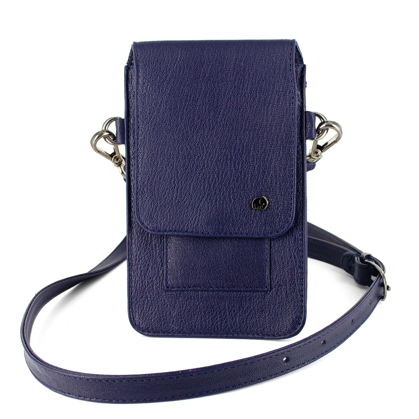 Lupita : Ladies Leather Crossbody Purse in Marine Cayak - Image 2