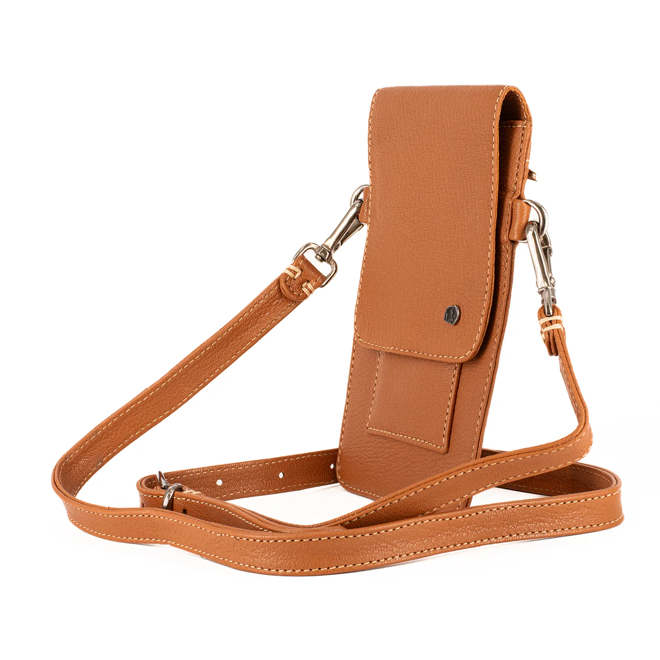 Lupita : Ladies Leather Crossbody Purse in Oak Cayak - Image 3
