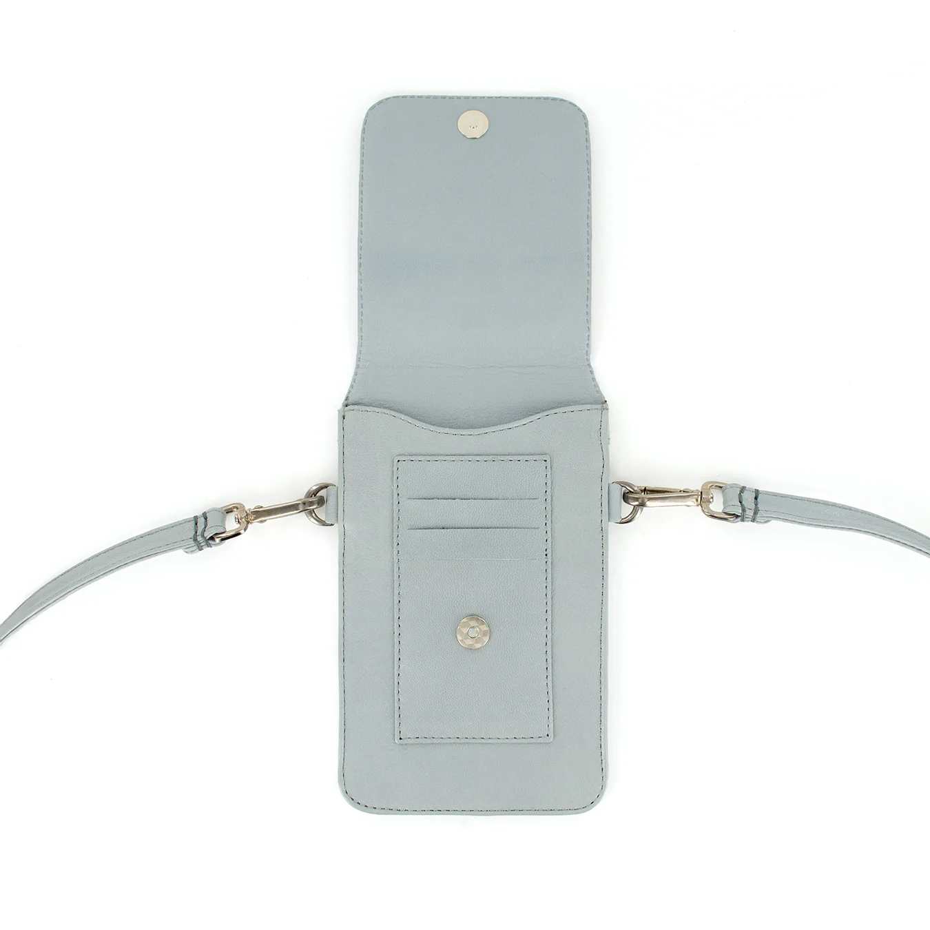 Lupita : Ladies Leather Crossbody Purse in Sky Blue Kabore - Image 6