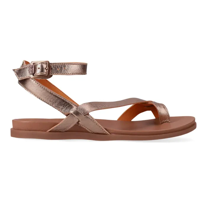 Maloma : Ladies Leather Sandal in Sabbia - Image 3
