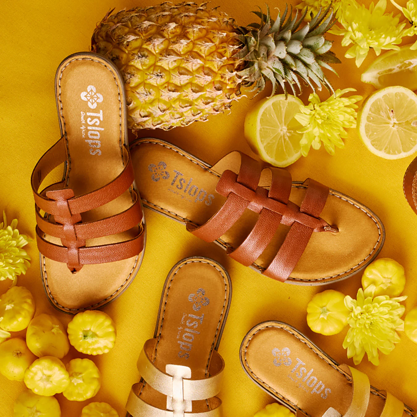 Maroua : Ladies Leather Tslops Sandal in Suede Cayak - Image 2