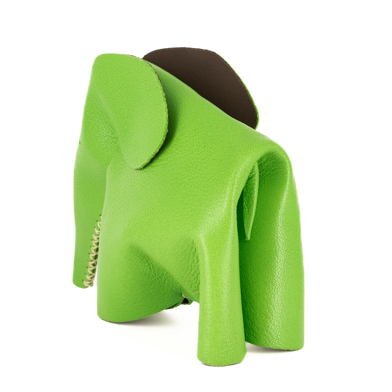 Marula : Large Elephant Family Accessory in Green Leather - Image 3