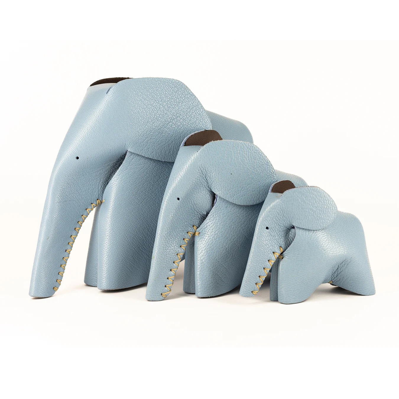 Peaches : Medium Elephant Family Accessory in Blue Leather - Image 6