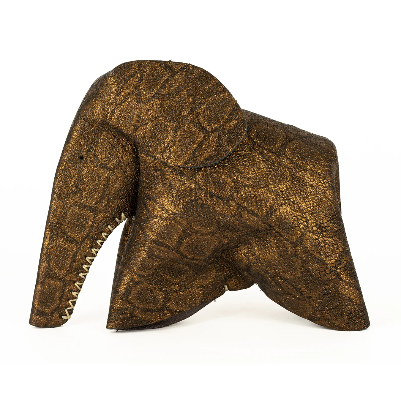 Marula : Large Elephant Family Accessory in Metallic Leather - Image 2