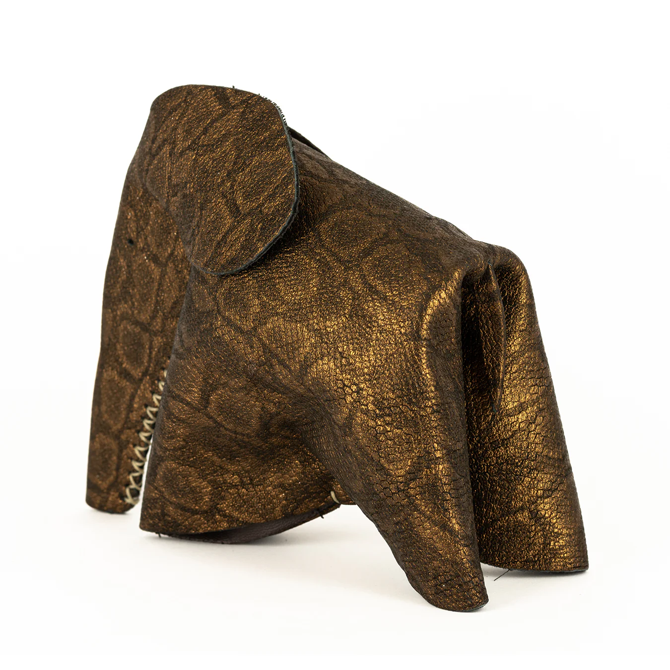 Marula : Large Elephant Family Accessory in Metallic Leather - Image 3