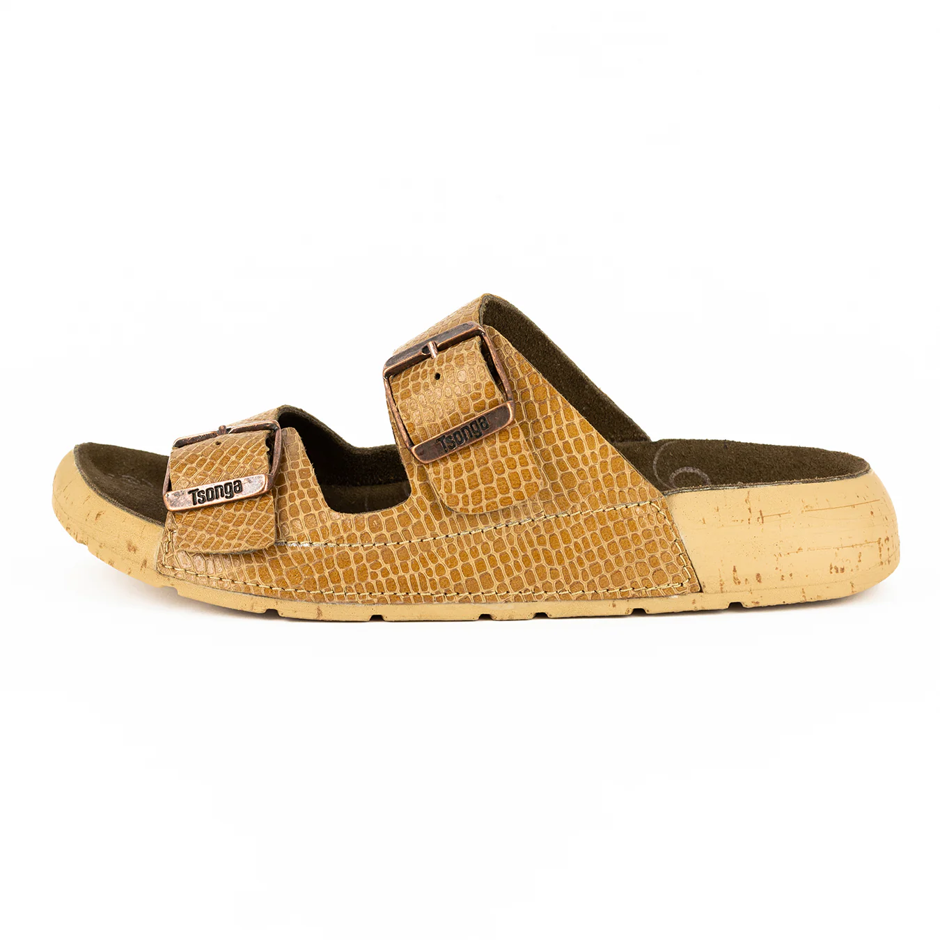 Masego : Ladies Leather Sandal in Walnut Coco - Image 3