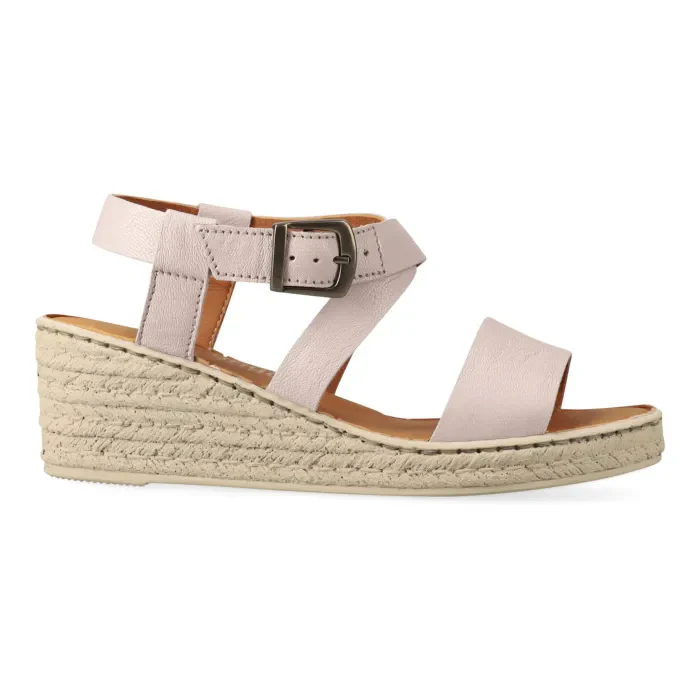 Mayibuye : Ladies Leather High-Heel Sandal in Cream - Image 3