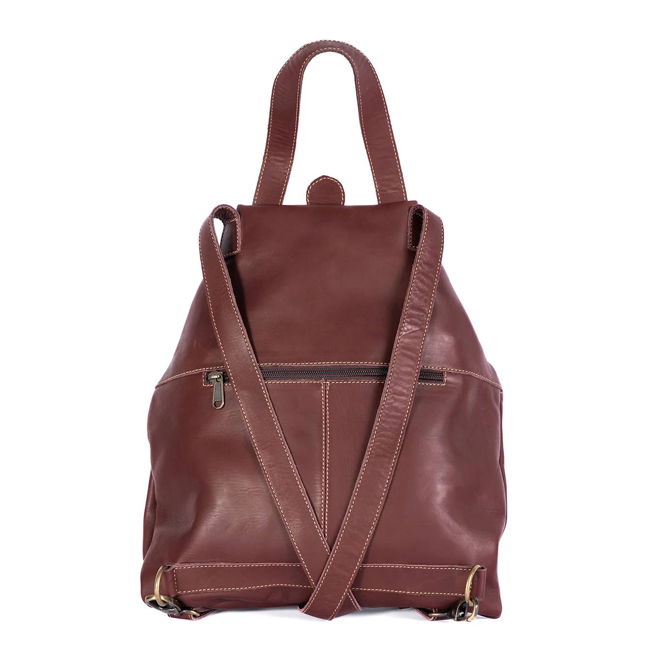 Ncumisa : Leather Backpack in Raisin - Image 5