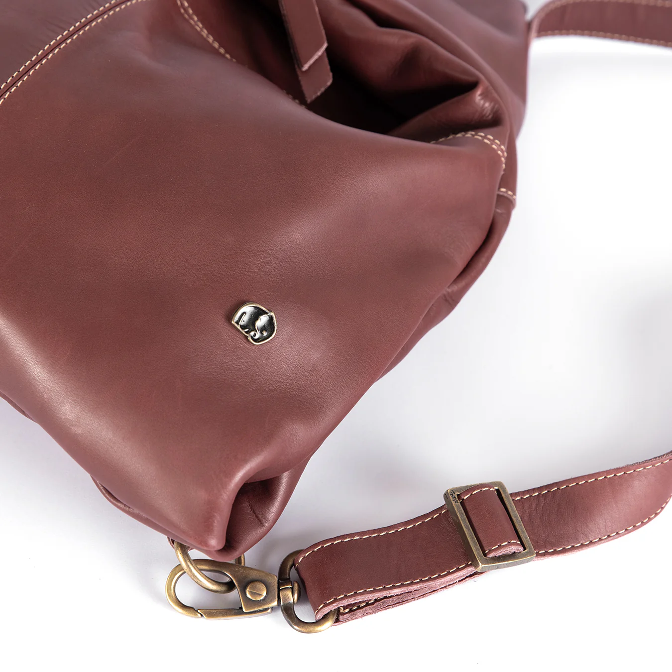 Ncumisa : Leather Backpack in Raisin - Image 6