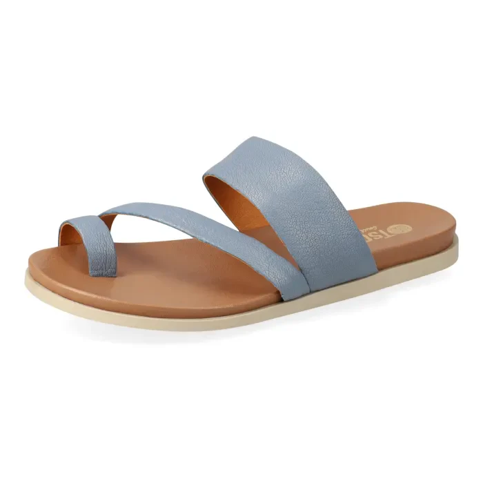 Ningizimu : Ladies Leather Sandal in Ocean - Image 2