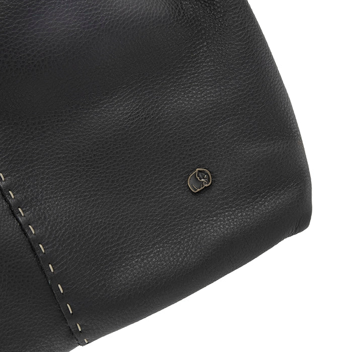 Novuka : Ladies Leather Handbag in Black Natan - Image 5