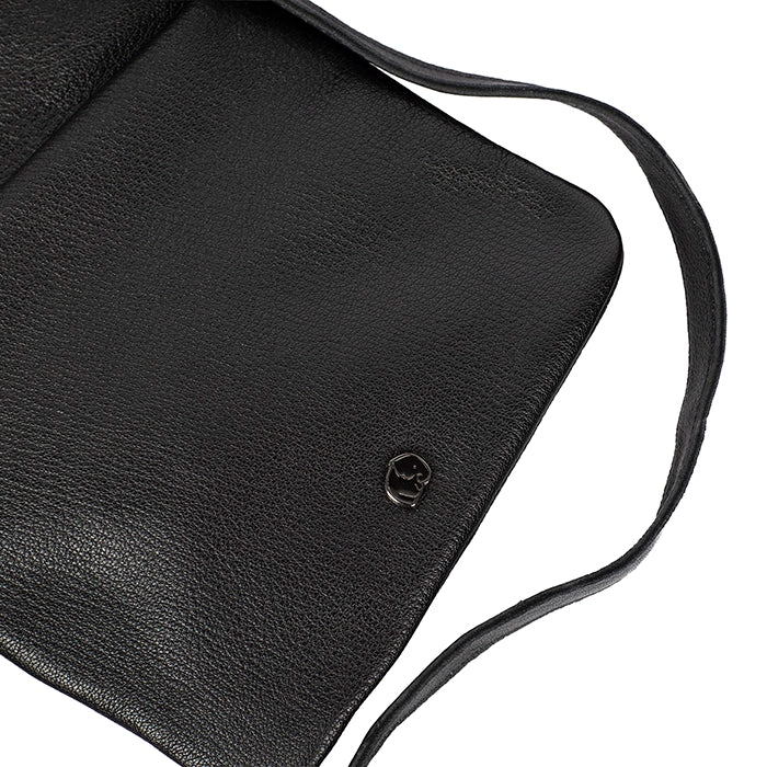 Nsiki : Ladies Leather Crossbody Handbag in Black - Image 5