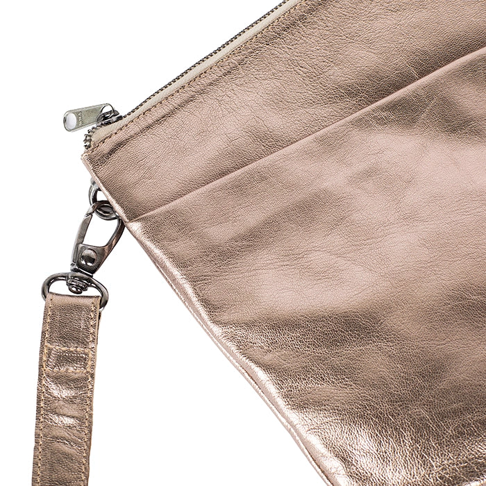 Nsiki : Ladies Leather Crossbody Handbag in Sabbia - Image 6