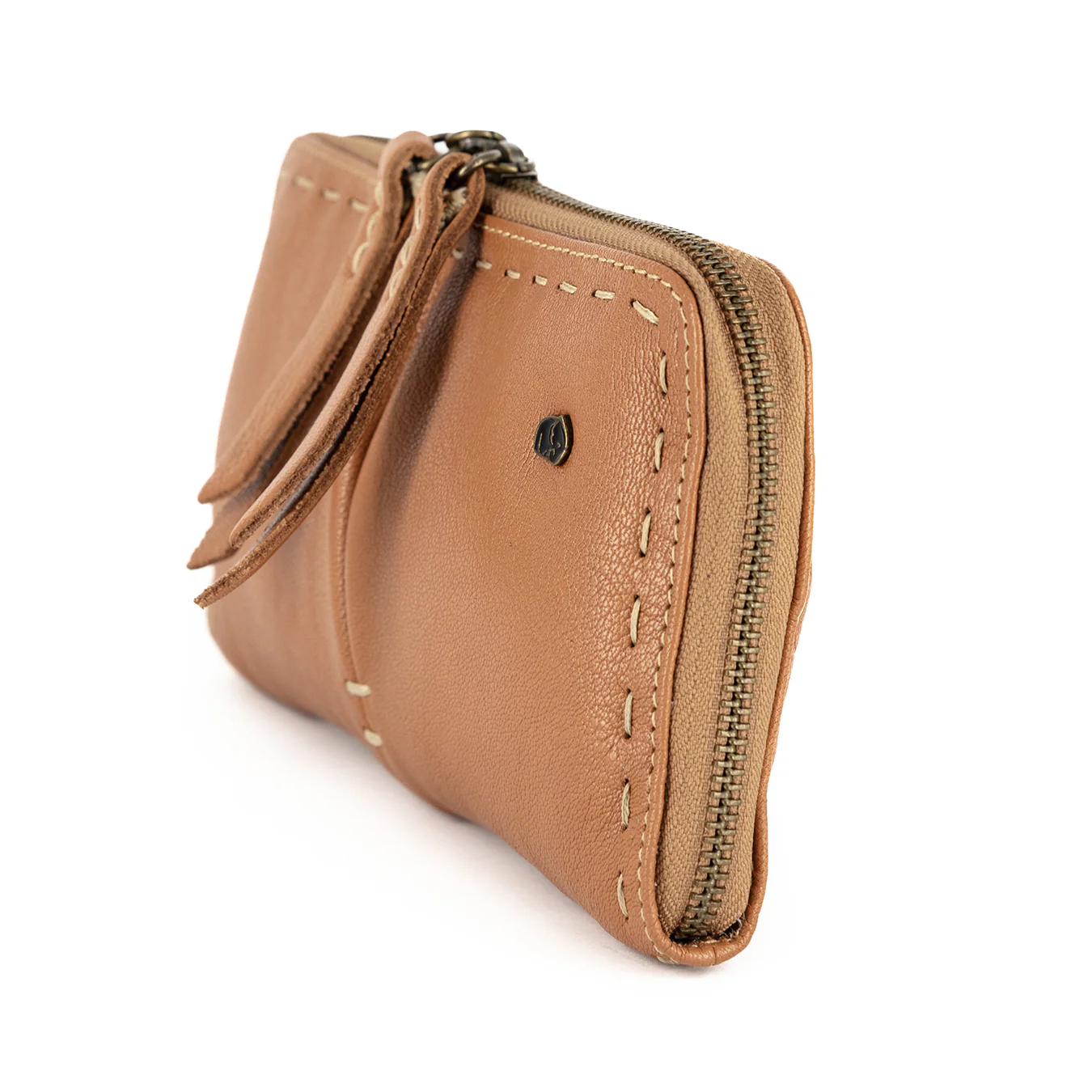 Olwethu : Ladies Leather Clutch Purse in Oak Cayak - Image 4