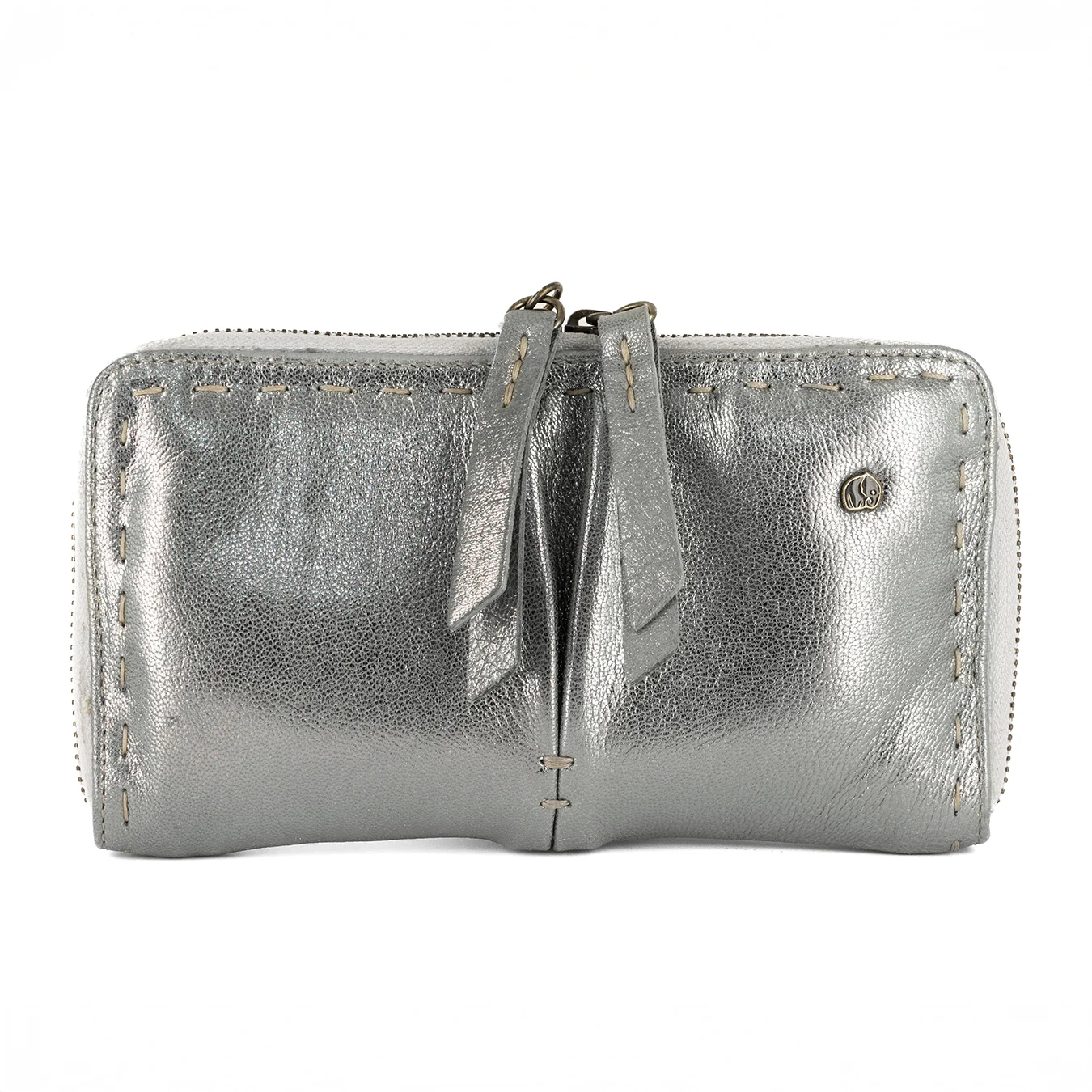 Olwethu : Ladies Leather Clutch Purse in Tallio Grid - Image 2