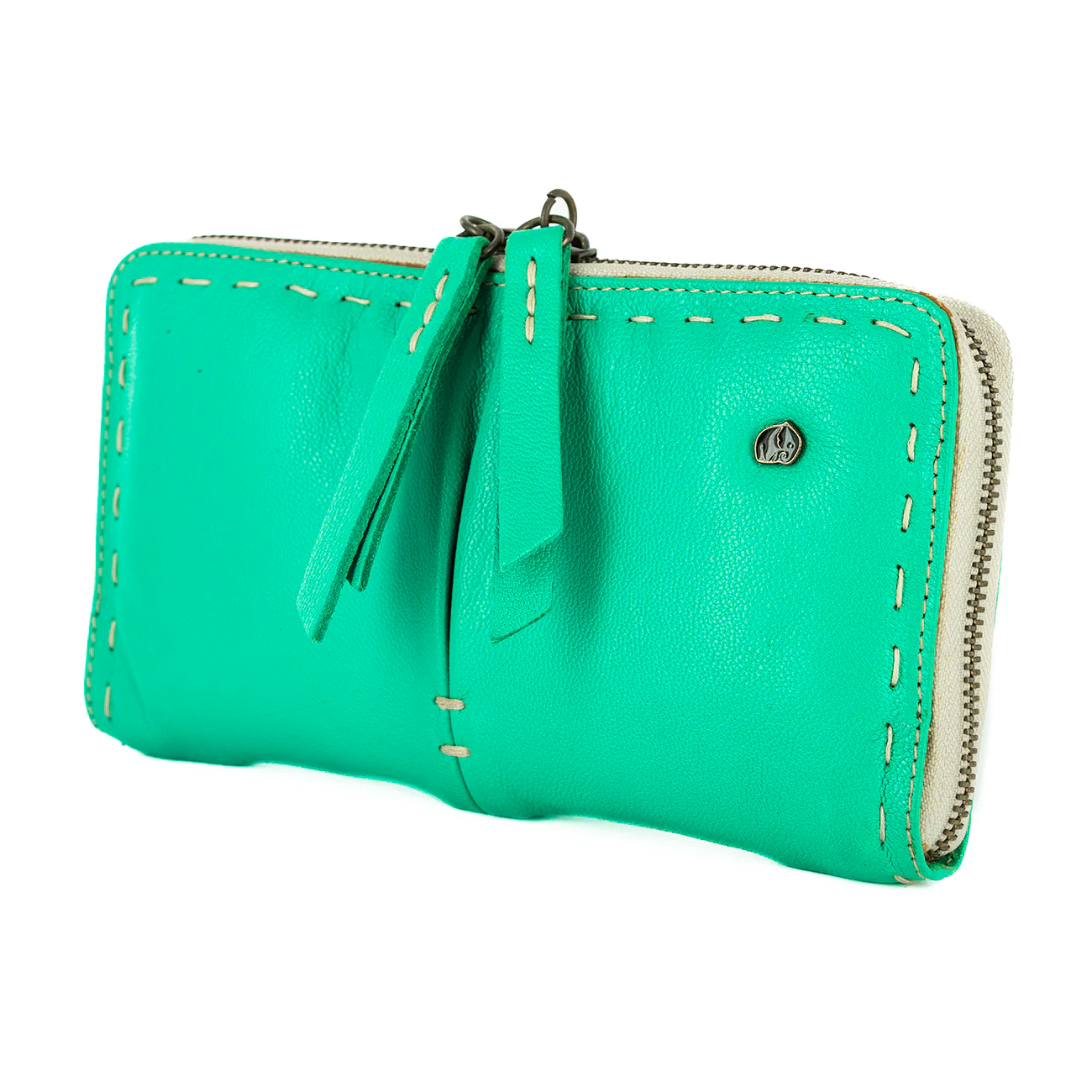 Olwethu : Ladies Leather Clutch Purse in Ultramarine Cayak - Image 4