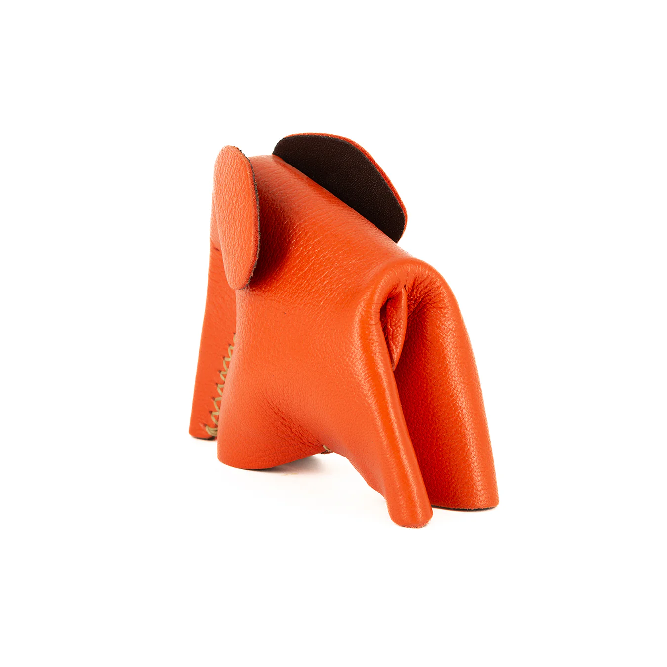 Peaches : Medium Elephant Family Accessory in Coral Leather - Image 3