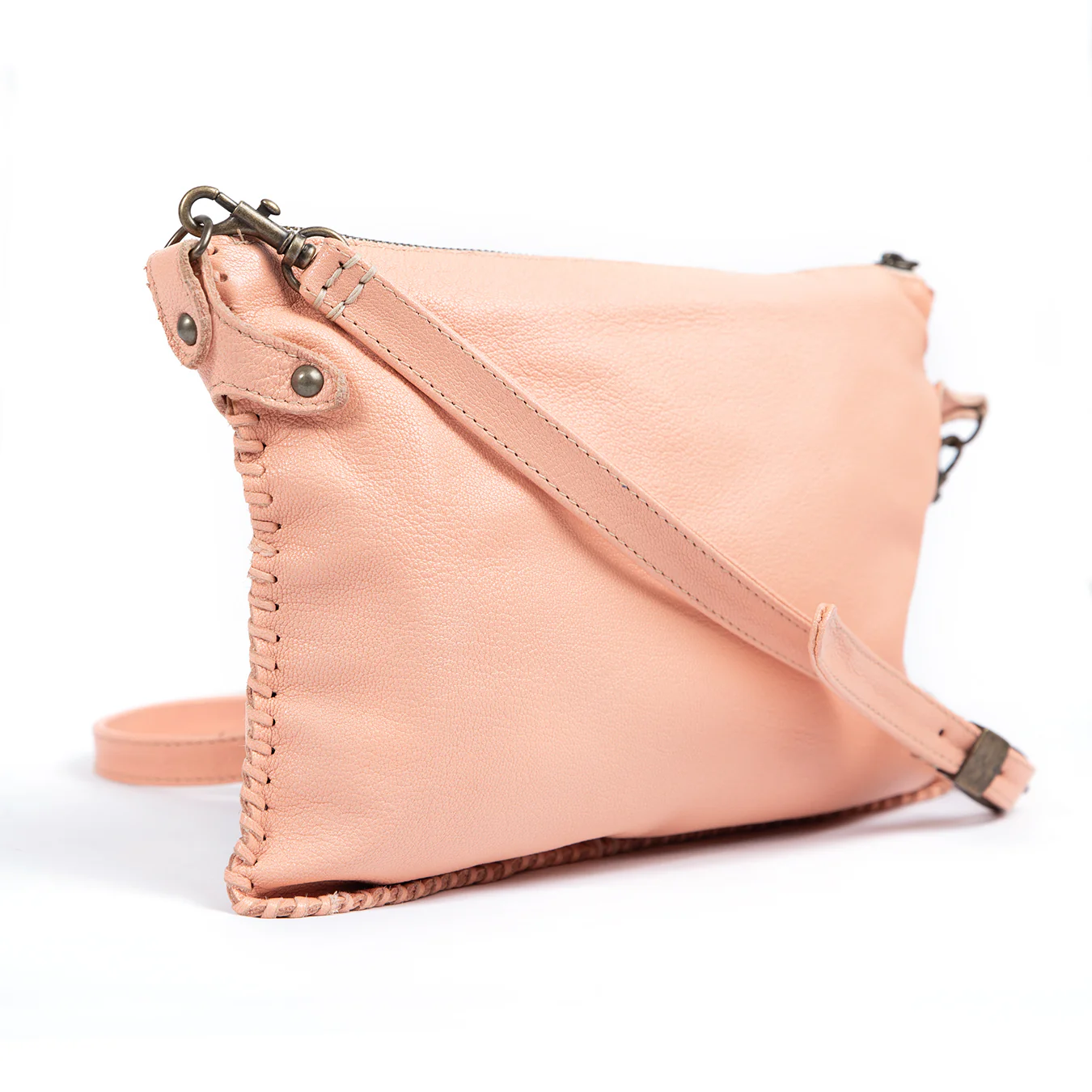 Rantu : Ladies Leather Crossbody Handbag in Papaya - Image 3