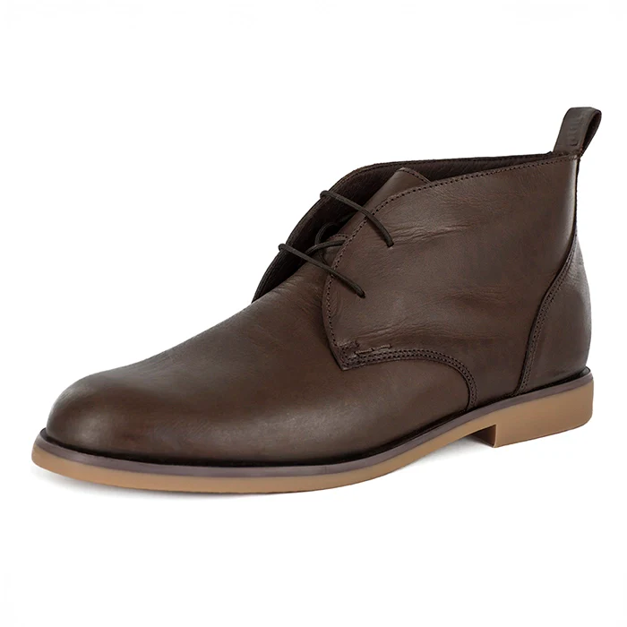 Teboho : Mens Leather Boot in Choc Rodeo - Image 2