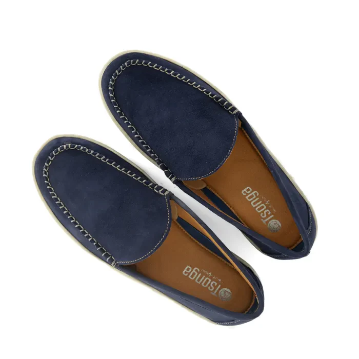 Timbavati : Men's Leather Moccasin in Marine Velutto - Image 5