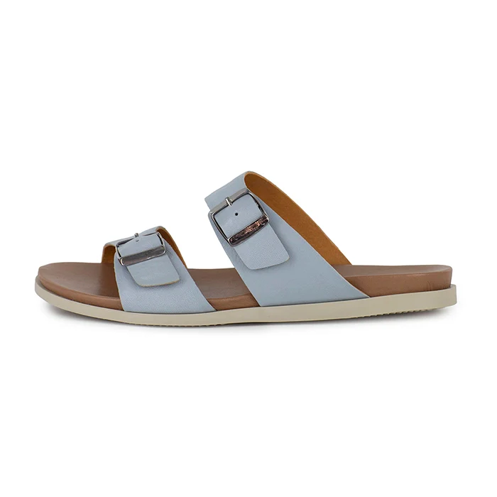 Uhuru : Ladies Leather Sandal in Sky - Image 3