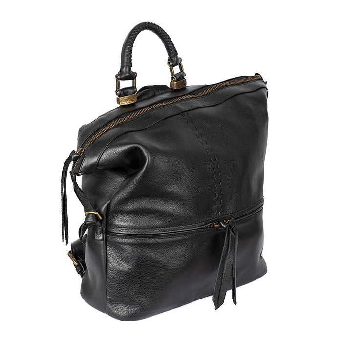 Zinande : Leather Backpack in Black Natan - Image 3